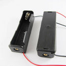 5X For 3.7V 18650 Black Battery Storage Box Case With Wired Leads Plastic Holder