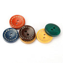 100PCS 19mm Mixed Colors Round Wood Buttons Stoving Varnish for Sewing DIY