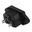 5X(IEC 320 C14 Male Plug 3 Pins PCB Panel Power Inlet Socket Connector F4M8)