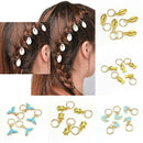 50Pcs/Set Ocean Animal Pendant Dreadlock Hair Braid Pins Rings Clips JewelryJ Ew