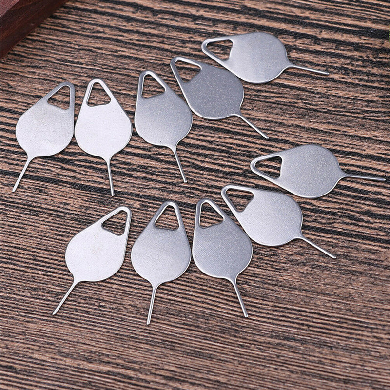 10PCS Sim Card Tray Removal Eject Pin Key Tool Stainless Steel Needle.ES