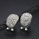 Crystal Rhinestone Ear Studs Earrings Ear Clip Elegant Wedding Jewelry Gift FT