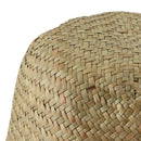 Seagrass Wickerwork Basket Rattan Foldable Hanging Flower Pot Planter F4F4
