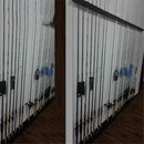 Wall Mounted Accessories 6-rod Display Fixed Fishing Rod Rack Storage Vertical