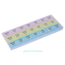 7 Day Weekly Transparent 21 Compartment Tablet Pill Box Holder Case Container