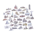 42pcs cities tower label stickers DIY scrapbooking stickers travel world stic â„–[