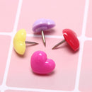 12pcs/box multi-color heart push pins notice board map drawing office thumb  Z