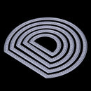 5 Pieces Semicircle/Moon Shape Card Maker Metal Die Cutting Dies