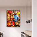 Fireman Uniform DIY Full Drill Round Diamond Painting Mosaic Picture Kit