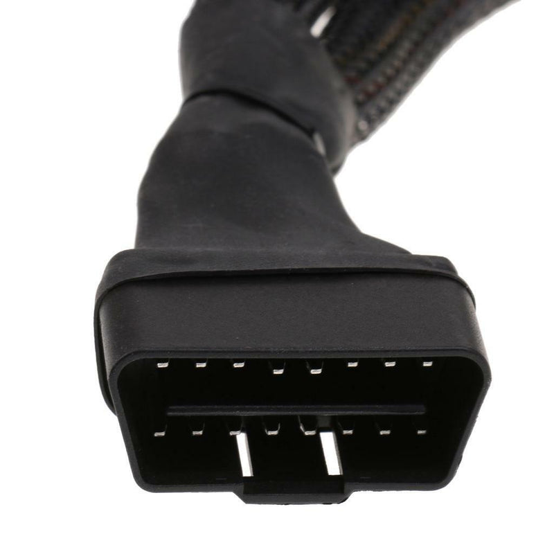1 to 2 OBD2 OBDII 16 Pin Male to Female Y Splitter Extension Cable Connector