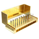 30X Dental Diamond Burs Drill Disinfection + Block High Speed Handpieces Holder~