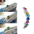 10x Bling Diamond Mixed Crystal 3.5mm Earphone Jack Anti Dust Plug Cap Stop L9Y3