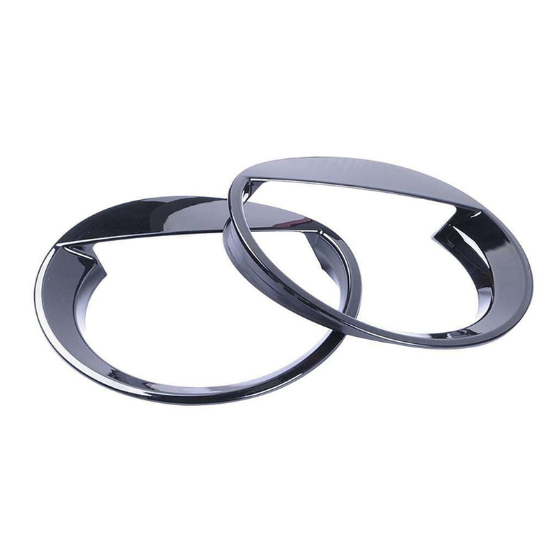 2pcs Black Chrome Bezels Front Light Headlight Trim Cover for Jeep Patriot