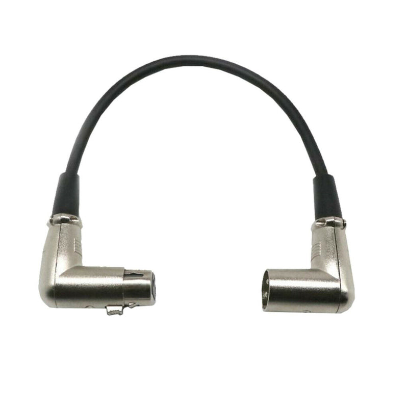 Custom Right Angle 90degree XLR Male To Female Microphone Audio Cable Patch