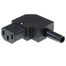 Durable IEC C13 right angle rewirable connector 3 pin female power plug so Gw