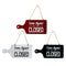 3pcs Open Closed Sign Welcome Wooden Hanging Plaque for Door Window Bar Cafe