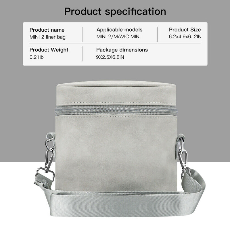 Dustproof Drone Storage Bag Carrying Case PU Zipper Closure for DJI Mavic Mini 2