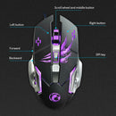 Apedra A8 USB Wired Gaming Mouse 6 Buttons 3200DPI RGB Optical Game Mice