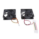 4pieces 12V 3Pin 80mm Mini 8cm Fan Silent Computer Cooler Cooling Fan PC