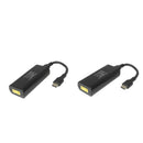 2x Portable USB Female To USB Type C Converter For Lenovo Laptop Charger 65W