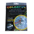 Guitar String One Set 6pcs Rainbow Colorful Acoustic Phosphorine Copper String