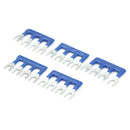 5Pcs TB-1504 25A 4 Postions Pre Insulated Terminal Barrier Strip Blue SE3C