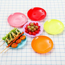 6pcs Multi-Colored Plastic Bowls Cereal Fruit Soup Container Outdoor Camping