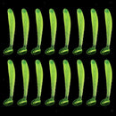 16x Worm ing Lures Soft Crank Baits T-tail  Tackle Lures 5cm Yellow