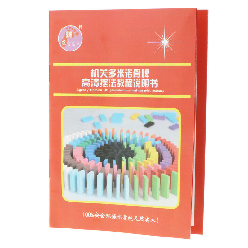 Dominos Instruction Book with 90 Puzzle - Dominoes Blocks Tumbling Game Toys