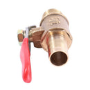 10mm x 1/4 inch PT Male Thread Full Port Lever Handle Hose Barb Brass Ball  N1G2
