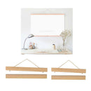 Set 2 Magnet Ramin Wood Picture Frame DIY Photo Poster Hanger Wall Art Decor