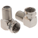 Aluminium Alloy Right Angle TV Aerial Antenna Plug Connector Adapter