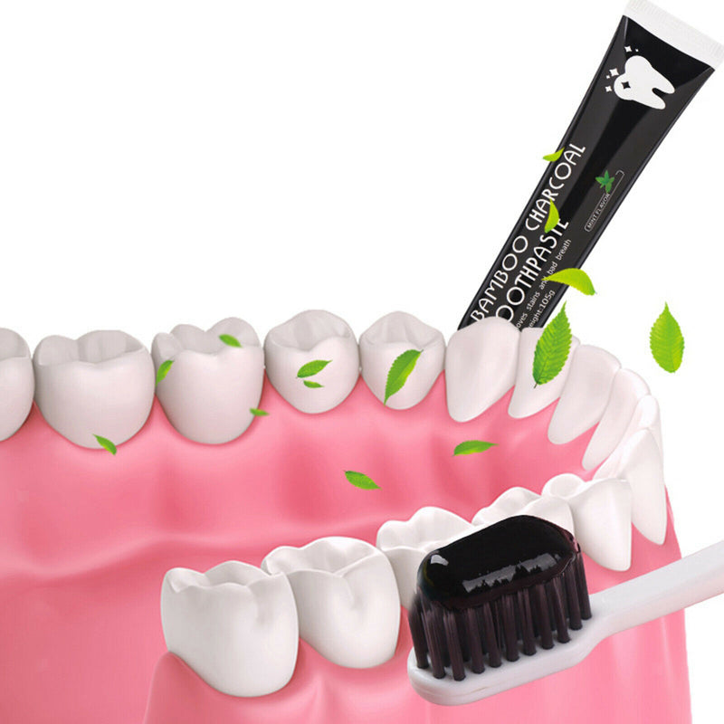 Bamboo Activated Charcoal Toothpaste Freshens Breath Stain Remover