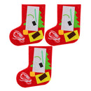 3 Sets Xmas Tree Stocking Non-woven Felt Applique Kit for DIY Sewing Project