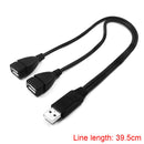 1-to-2 USB 2.0 Y Splitter Cable USB 2.0 Type A Male to 2 USB A Female Converter