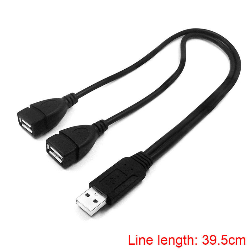 1-to-2 USB 2.0 Y Splitter Cable USB 2.0 Type A Male to 2 USB A Female Converter