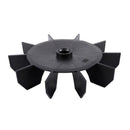 Replacement 0.5" Inner Bore 10 Impeller Air Compressor Motor Fan Blade Blac
