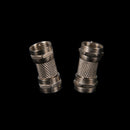 2pcs F type male plug connector socket to RF coax TV aerial female RF adapterME