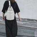Fashion Backpack Women's Bag Large Capacity Canvas Rope Travel Bag Multi-Pu