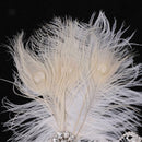 Crystal Rhinestone Feather Headband Hairband Flapper Cocktail Head Wear