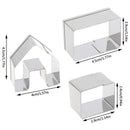 3Pcs Christmas Gingerbread House Biscuit Cutter Set Stainless Steel Cookie Mou3C