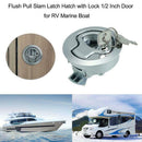 New Flush Pull Slam Latch Hatch with Lock Door for RV Marine Boat Suitable  F6R2