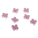 100x Pink Wooden Plum Blossom Beads for Jewelry Making Kids Beading Craft