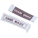 Polyster Woven Labels Scrapbooking Craft Rectangle Coffee "Hand Made" 100Pc V4Q8