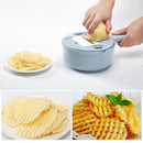 9 In 1 Vegetable Cutter Kit Kitchen Shredder Multipurpose Grater Egg White  U8R2