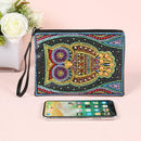 DIY Owl Special Shaped Diamond Painting Women Wristlet Bags Zipper Wallet