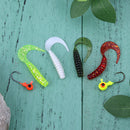 40pcs 5cm/1.97" Soft Worm Fishing Lure Baits Fishing Tackle+8pcs Lead Hooks
