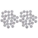 48Pcs Rhinestone Flatback Diamond Buttons for Wedding Hat Sewing Accessories
