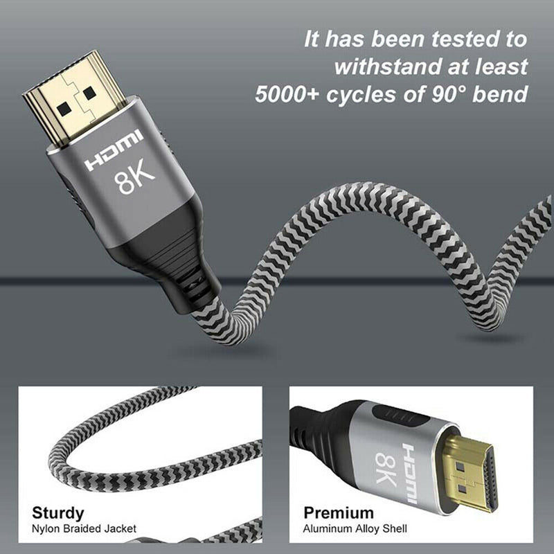 1.5m 8K 60Hz HDMI Male Cable TV Monitor Computer 48Gbps Audio Video Cord A