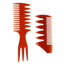 Weaving & Sectioning Foiling Comb | Pro Men's Oily Hairbrush, Set of 2